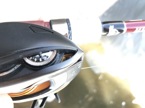 Brist5.10MXHにT3SV+PE2号付けて、ミニエントで40m先の橋脚を狙う